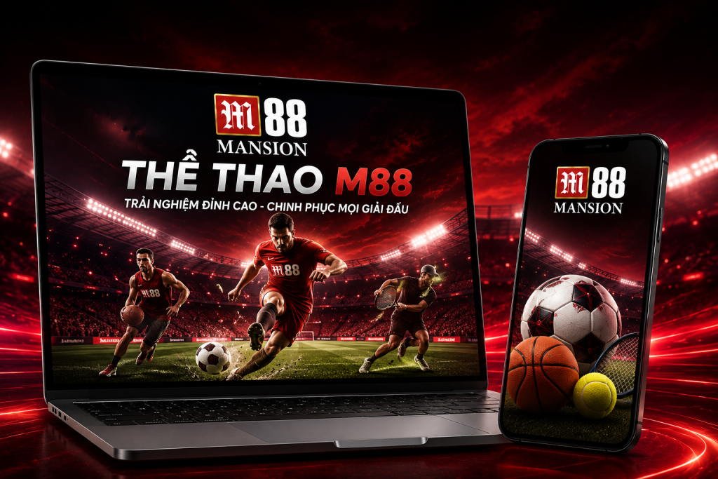 Giao diện Thể Thao M88 trên laptop và điện thoại